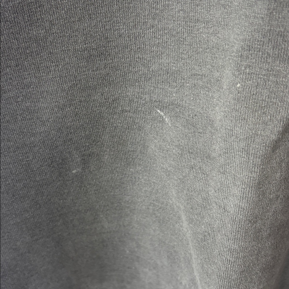 L.L.Bean Vintage 90’s Rugby Mock-neck Long-sleeve Shirt gray heather stripes - Picture 8 of 12
